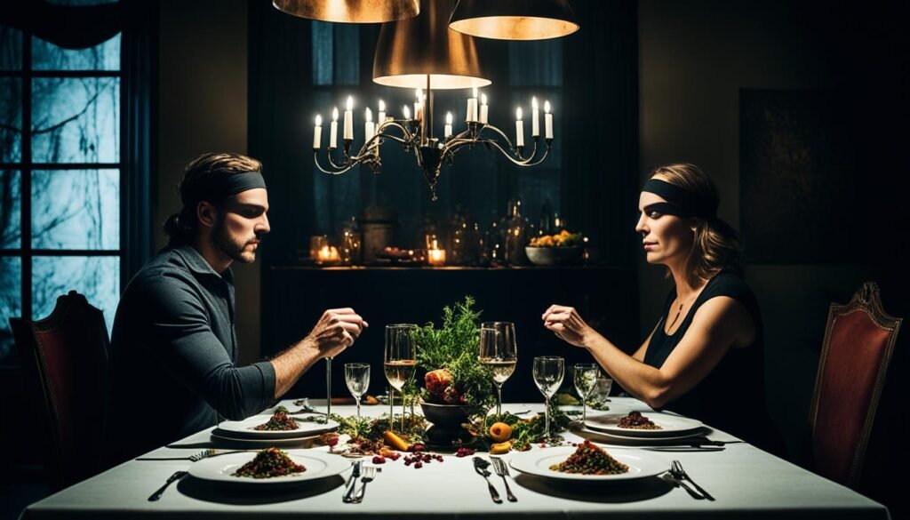 blindfolded dining